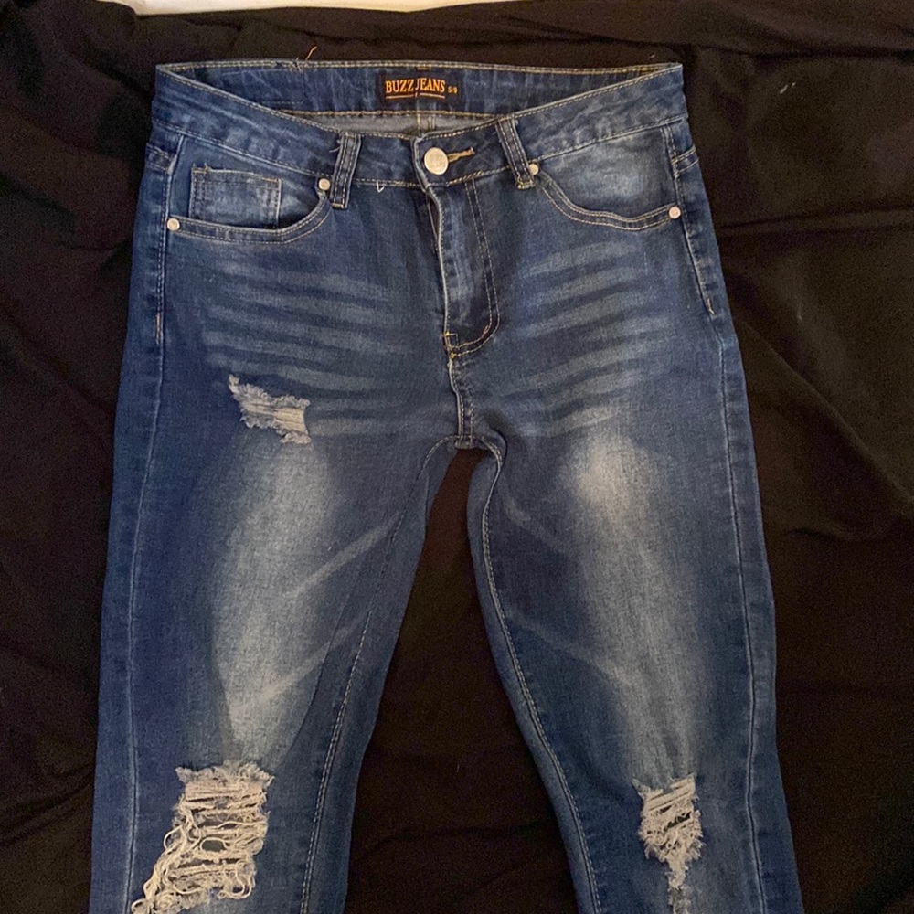 Dark washed pants